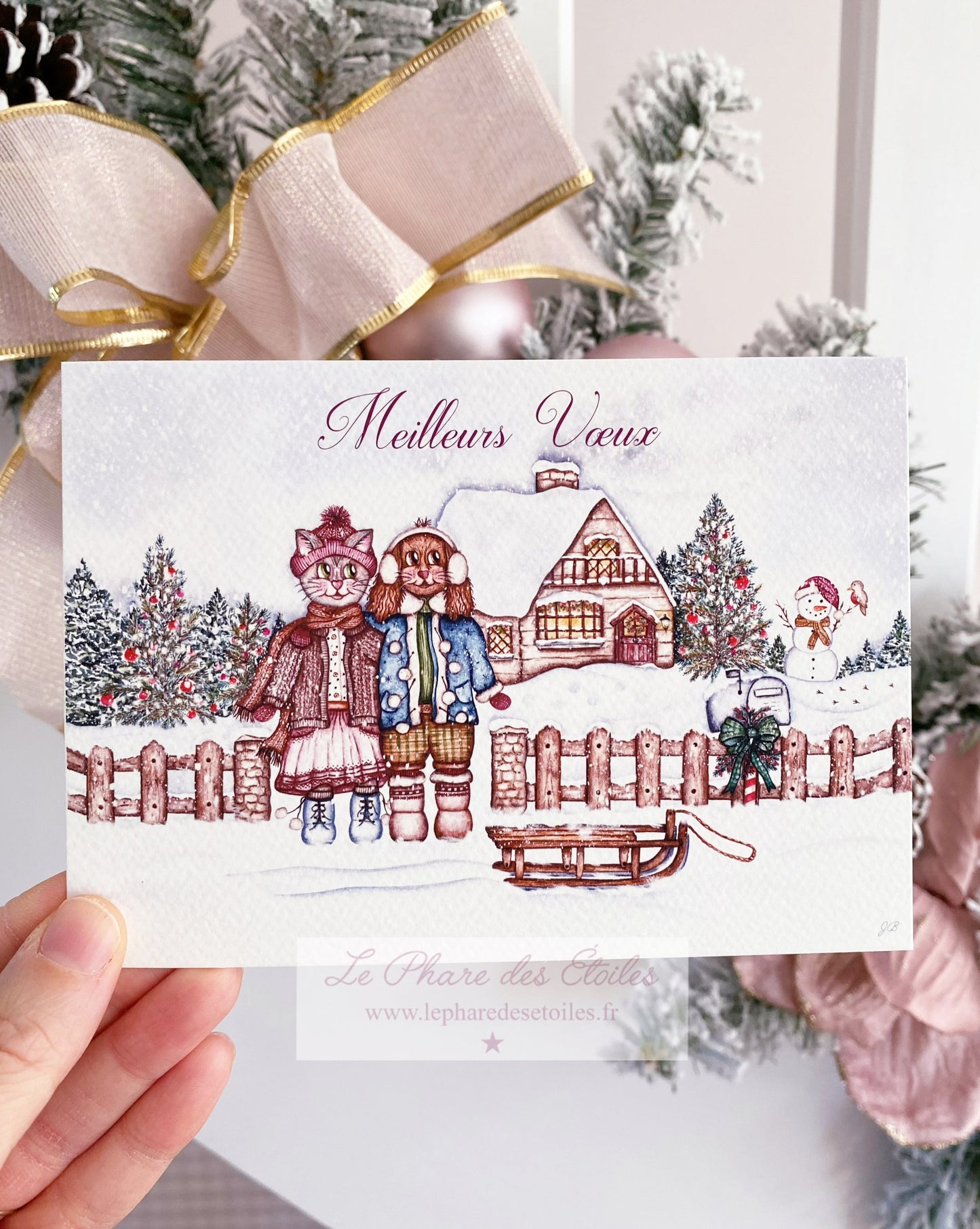 Un Amour à Noël | Carte de Vœux + Enveloppe