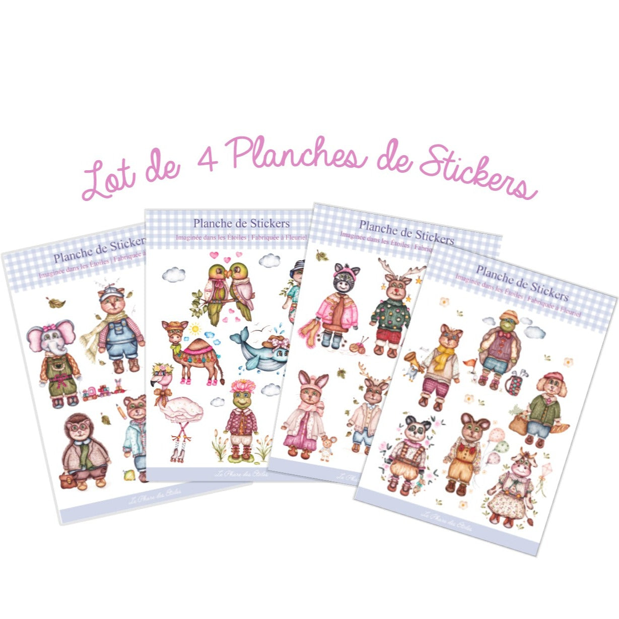 Lot de 4 Planches de Stickers -60%