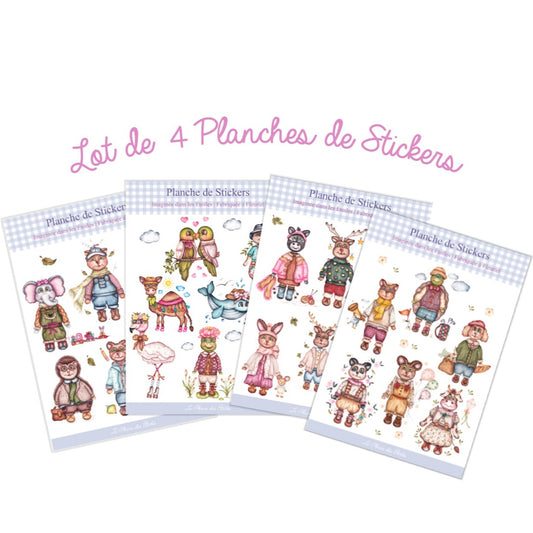 Lot de 4 Planches de Stickers -60%