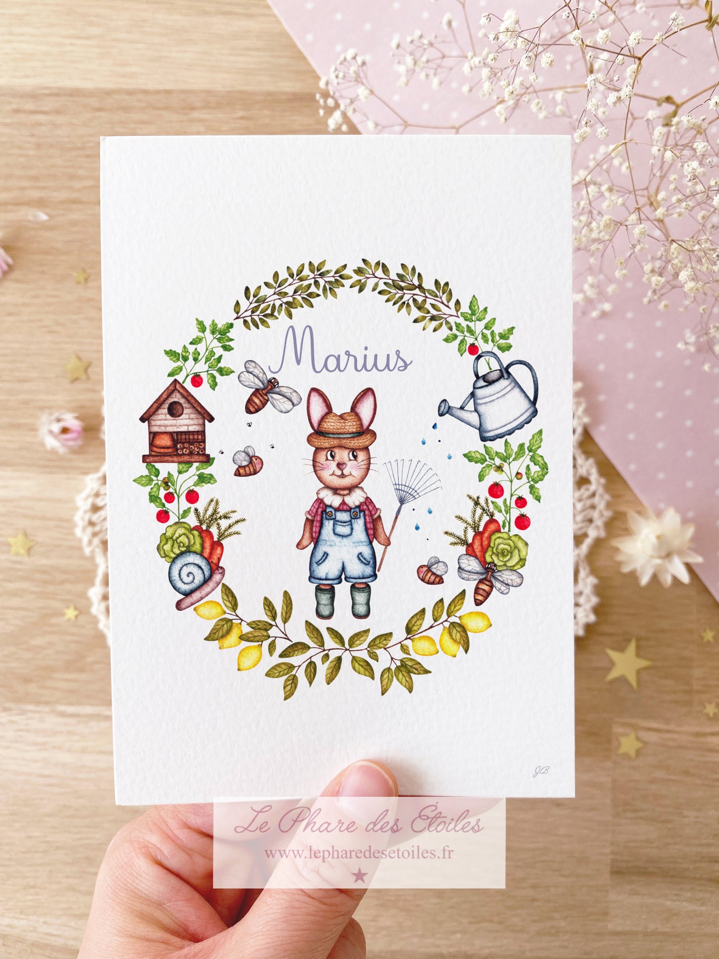 Mon Petit Jardinier | Carte Illustrée "Marius" -30 %