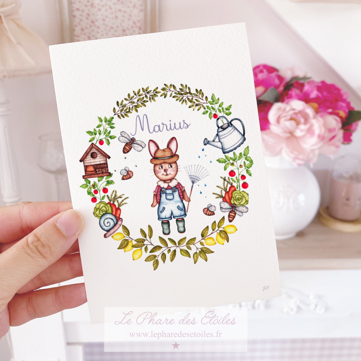 Mon Petit Jardinier | Carte Illustrée "Marius" -30 %