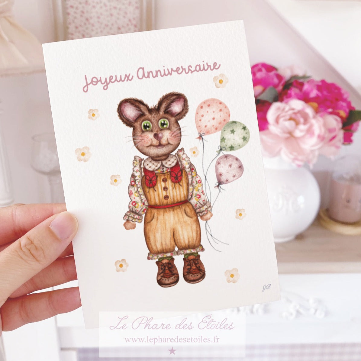 Lisette La Souris | Carte Joyeux Anniversaire