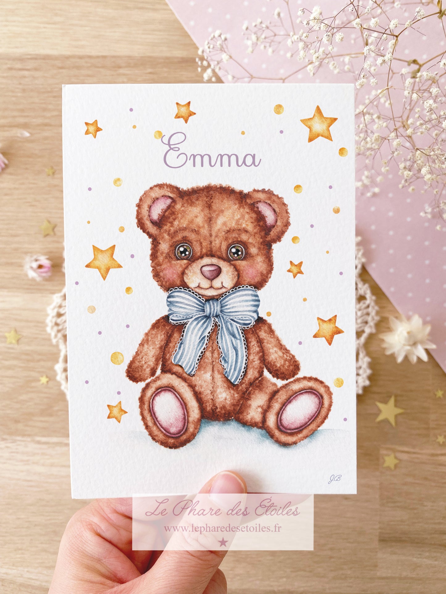 Mon Doucou Ourson | Carte Illustrée "EMMA" -30 %