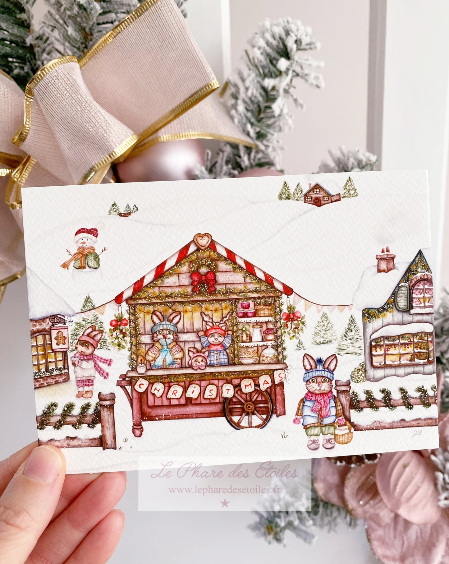 Kiosque de Noël | Carte Illustrée