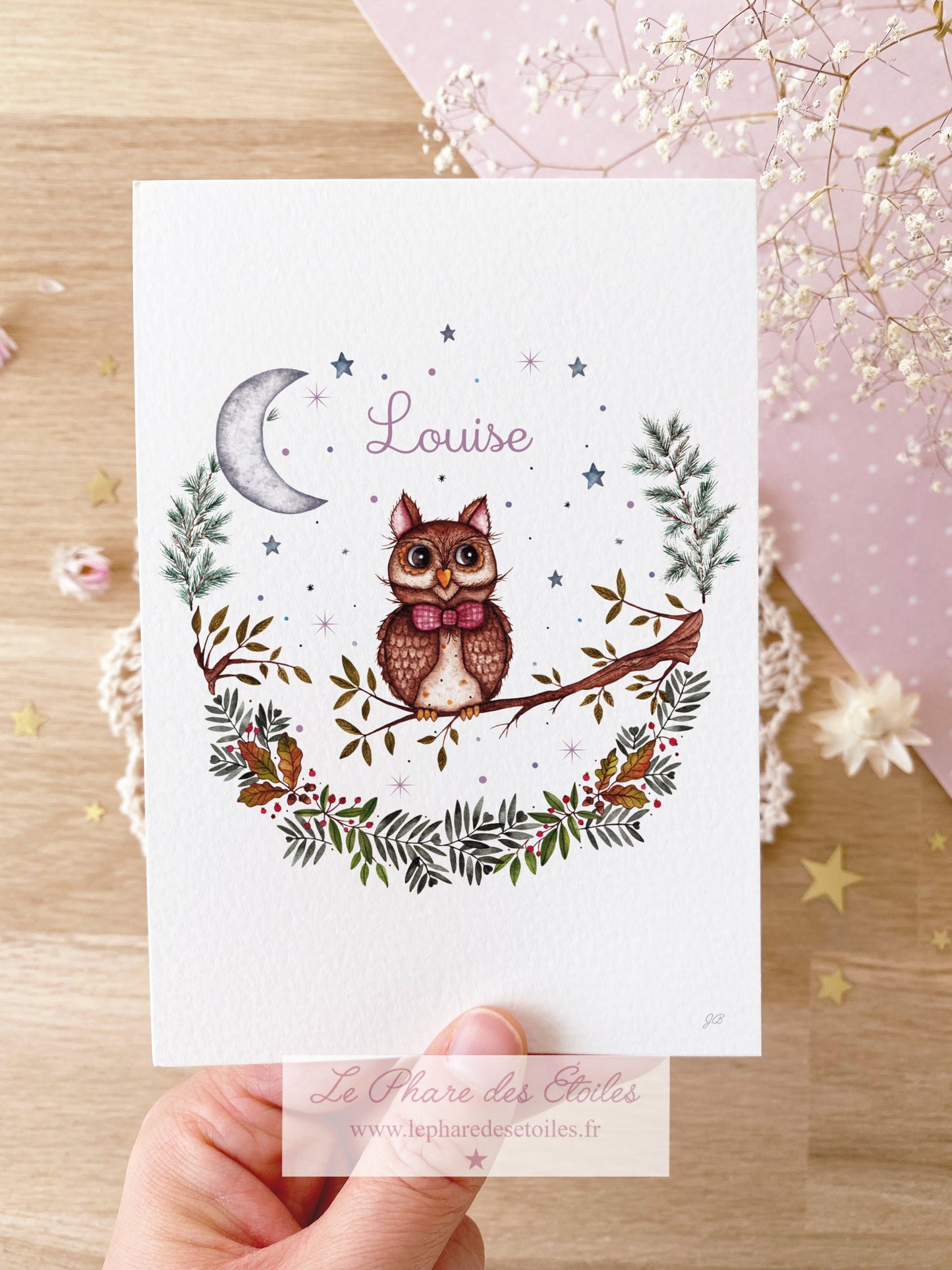 Douce Nuit | Carte Illustrée "Louise"