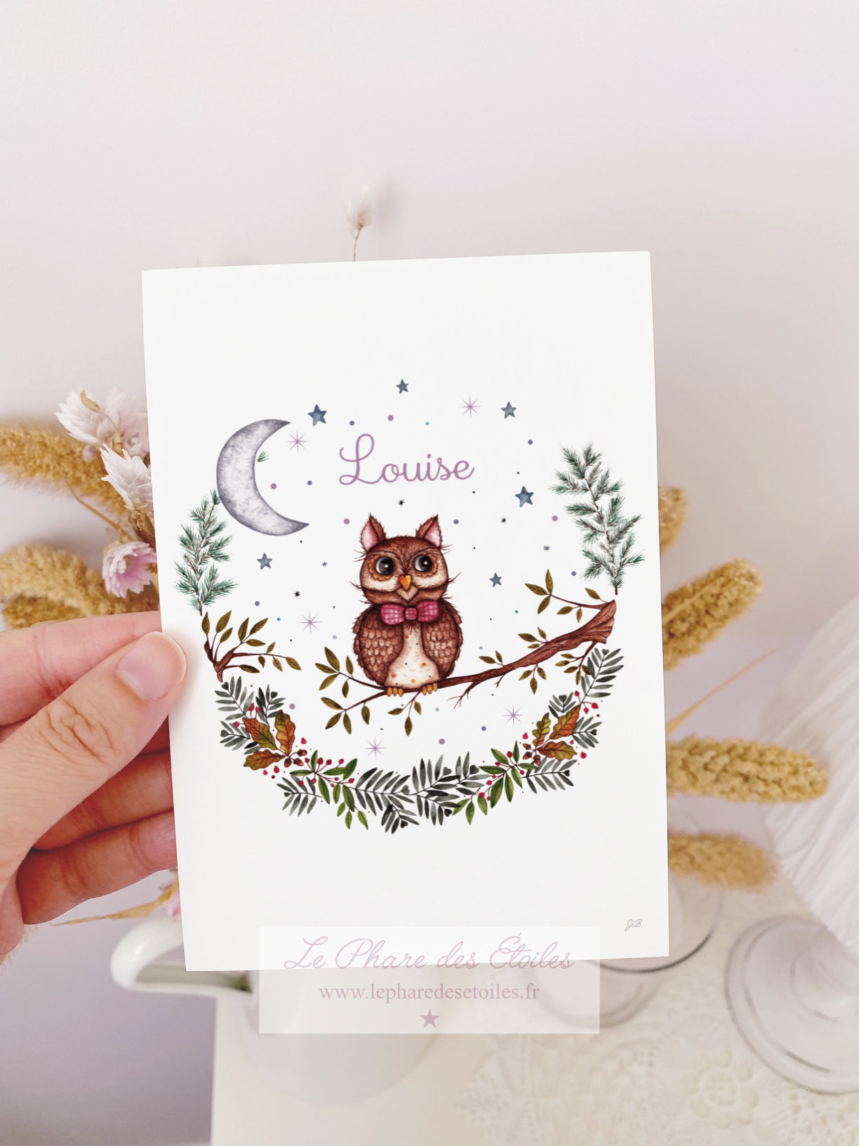 Douce Nuit | Carte Illustrée "Louise"