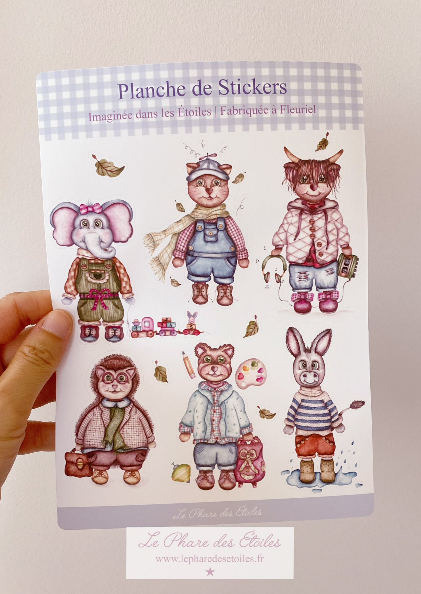 planche de stickers papeterie www.lepharedeseto