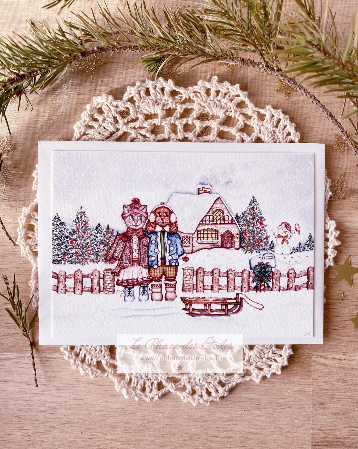 Un Amour à Noël | Carte Illustrée