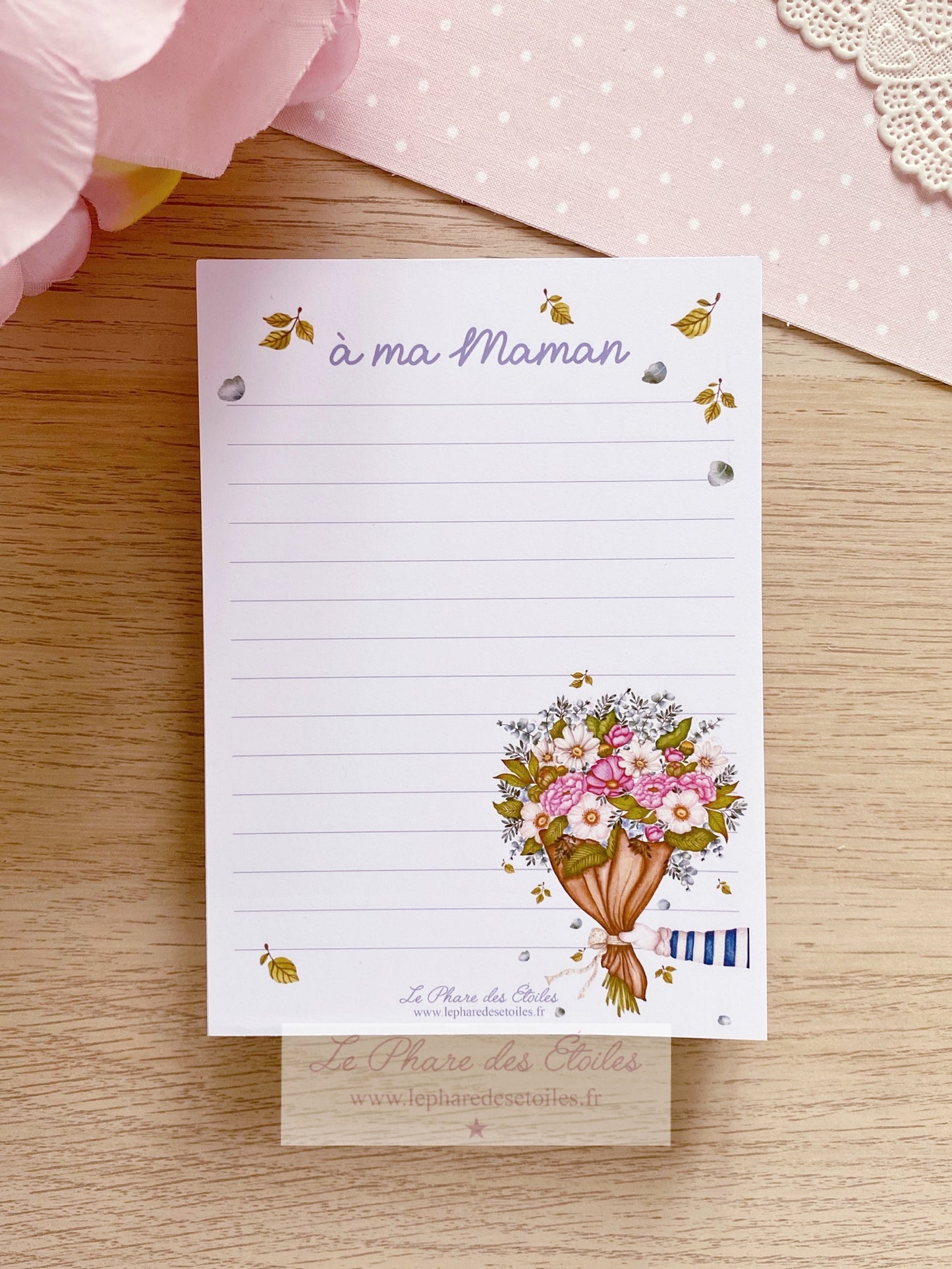 Bloc-notes à ma maman illustrée à l'aquarelle fête des mères www.lepharedesetoiles.fr