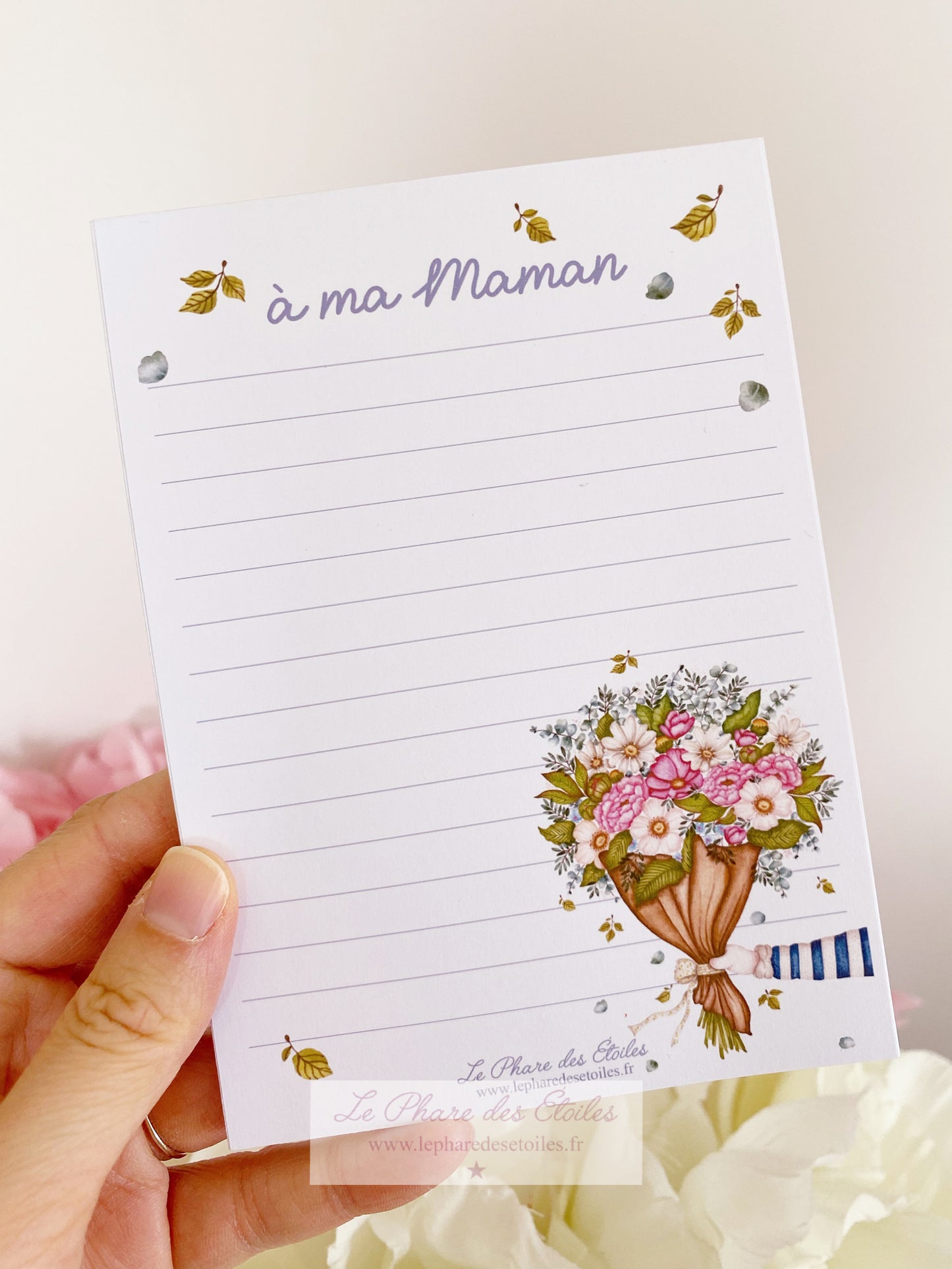 Bloc-notes à ma maman illustrée à l'aquarelle fête des mères www.lepharedesetoiles.fr