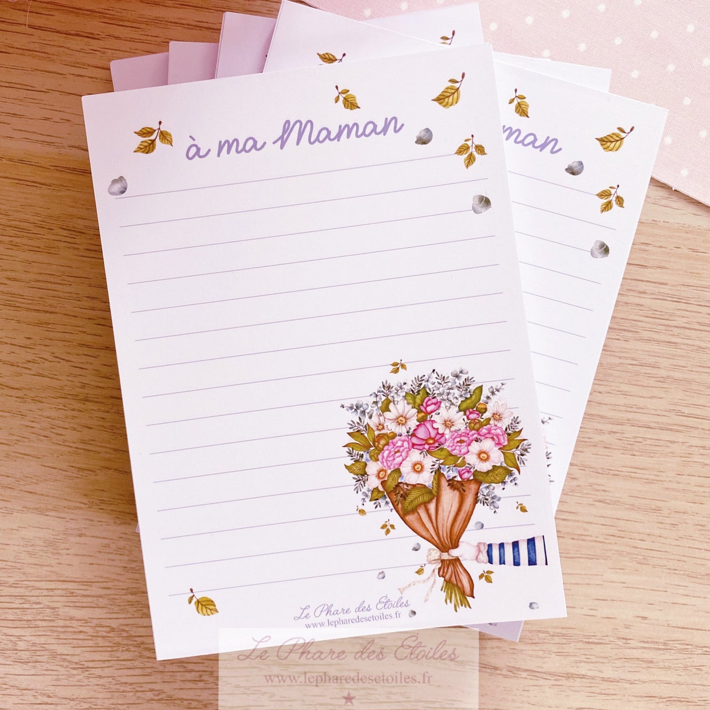 Bloc-notes à ma maman illustrée à l'aquarelle fête des mères www.lepharedesetoiles.fr