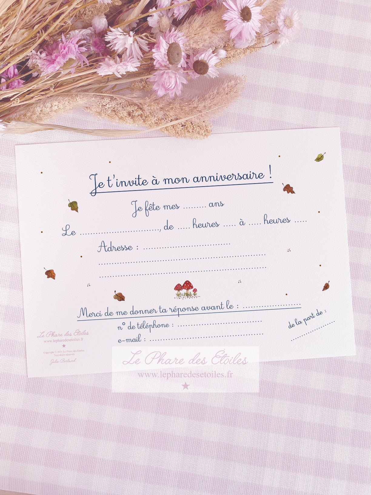 Lot de 6 cartes "Invitation" | La Fête de la Forêt