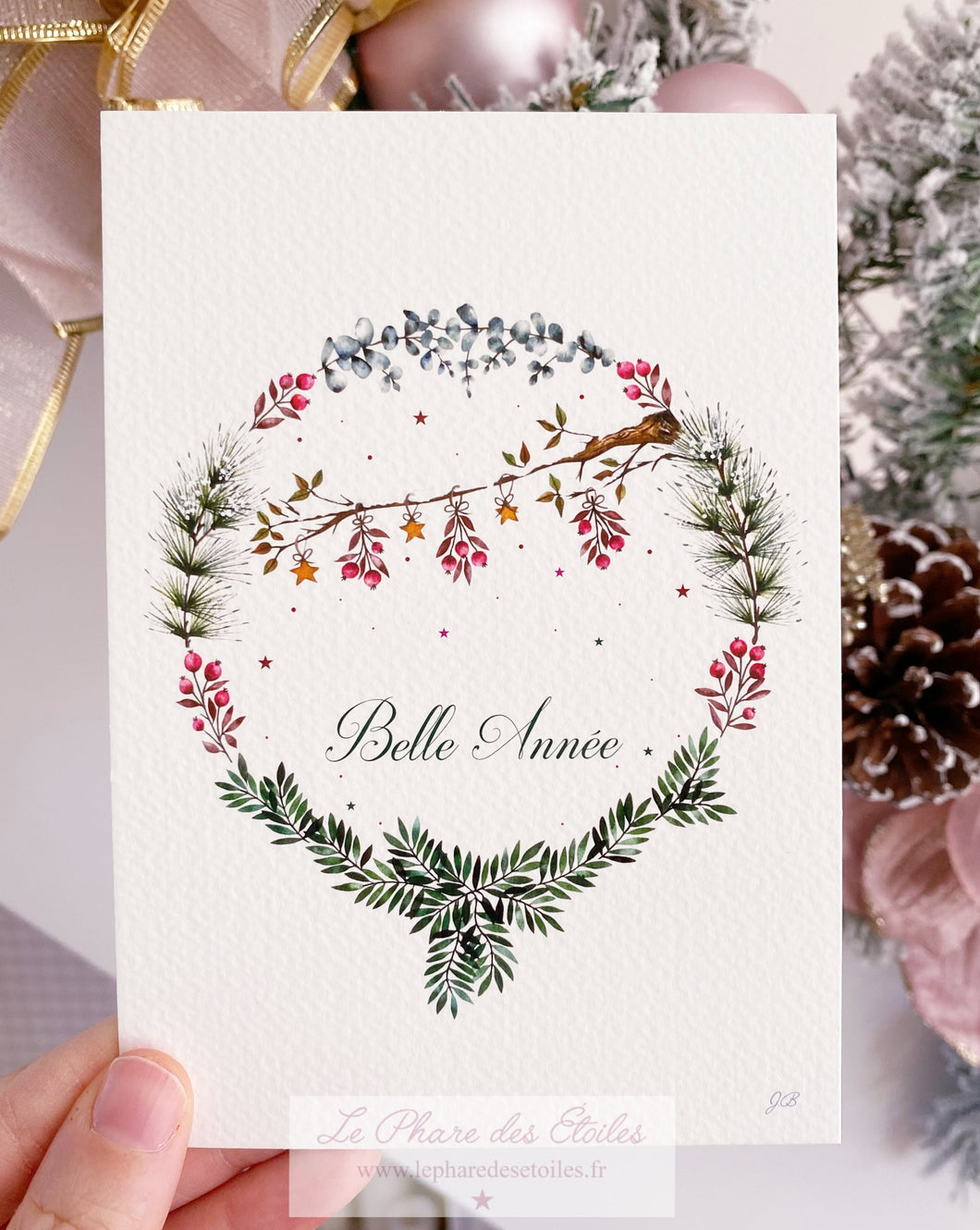 Couronne d'Hiver | Carte de Vœux + Enveloppe