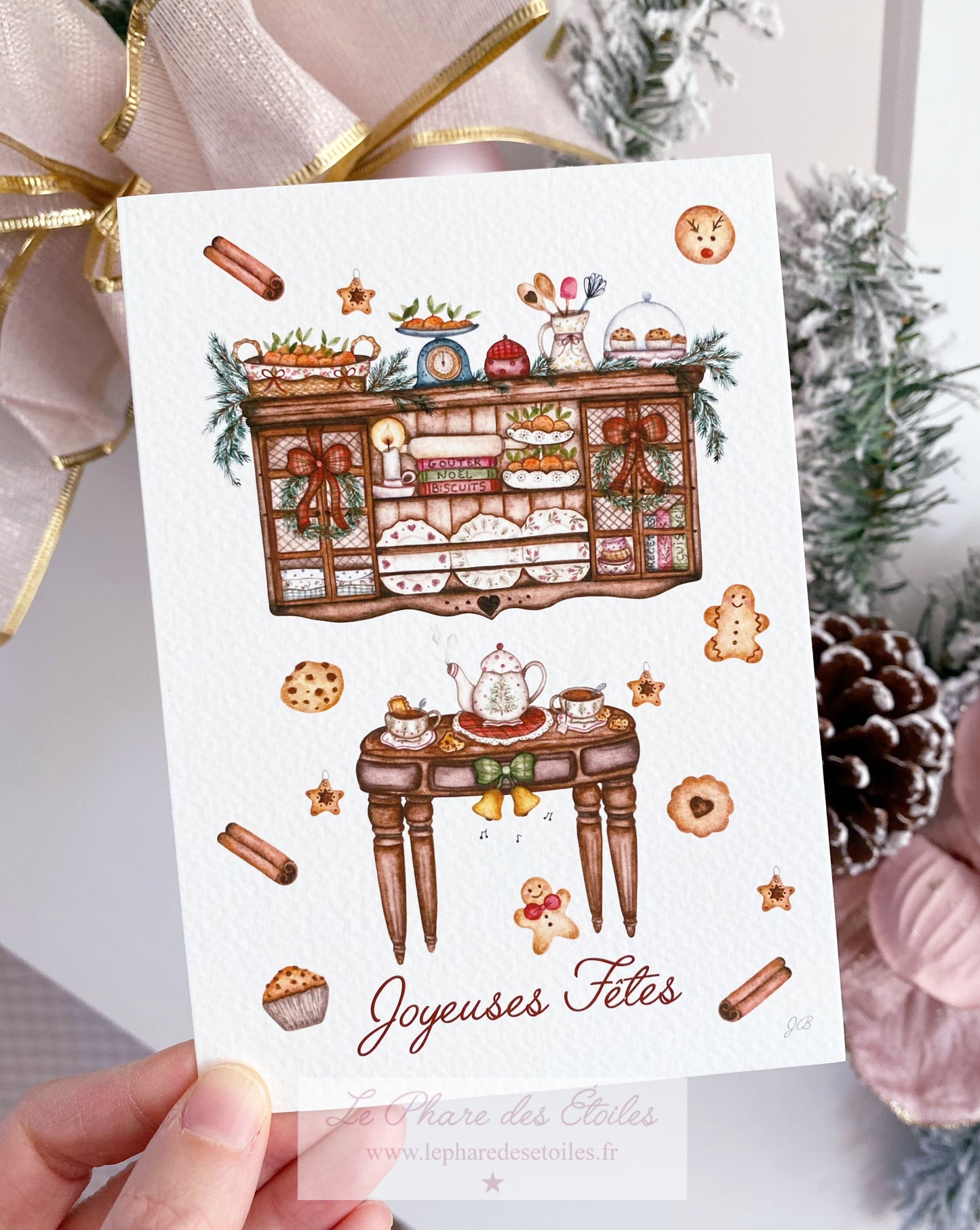 Goûter de Noël | Carte de Vœux + Enveloppe