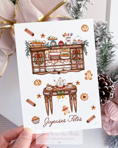Goûter de Noël | Carte de Vœux + Enveloppe