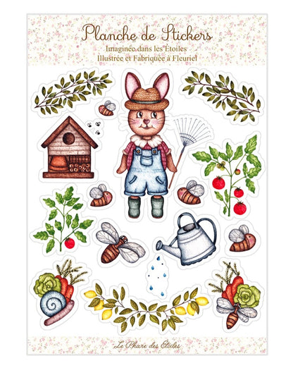 Mon Petit Jardinier | Planche de 15 Stickers