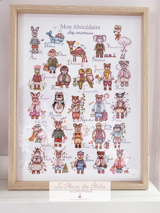 Mon Abécédaire des Animaux | Cadre + Affiche -20%