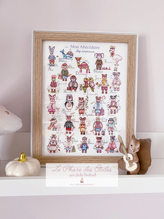 Mon Abécédaire des Animaux | Cadre + Affiche -20%