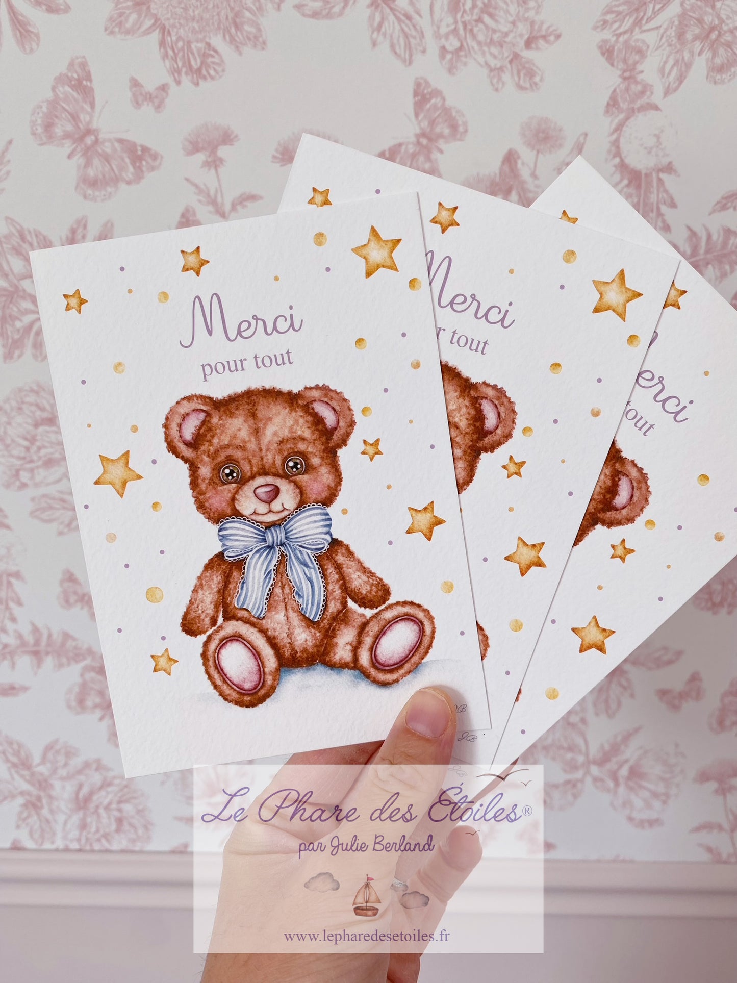 Merci pour tout | Carte illustrée
