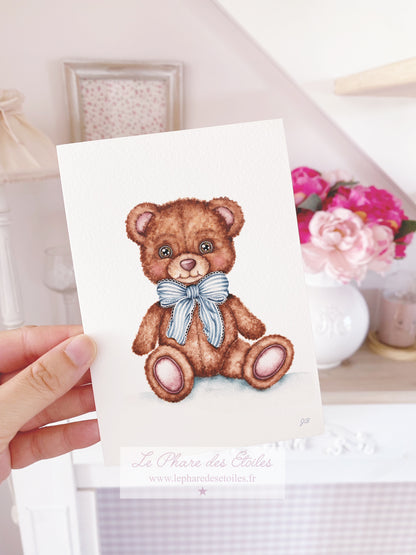 Mon Doudou Ourson | Carte Illustrée