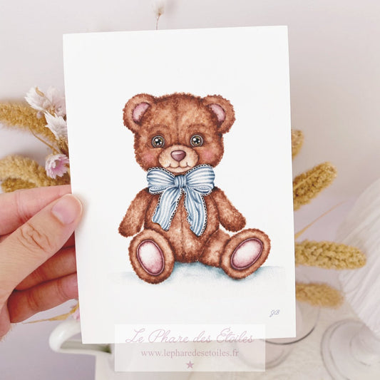 Mon Doudou Ourson | Carte Illustrée