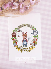 Charger l&#39;image dans la galerie, Affiche illustrée à l&#39;aquarelle sur le thème du jardin. www.lepharedesetoiles.fr
