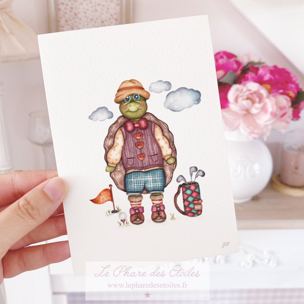 Alfred la Tortue | Carte Illustrée