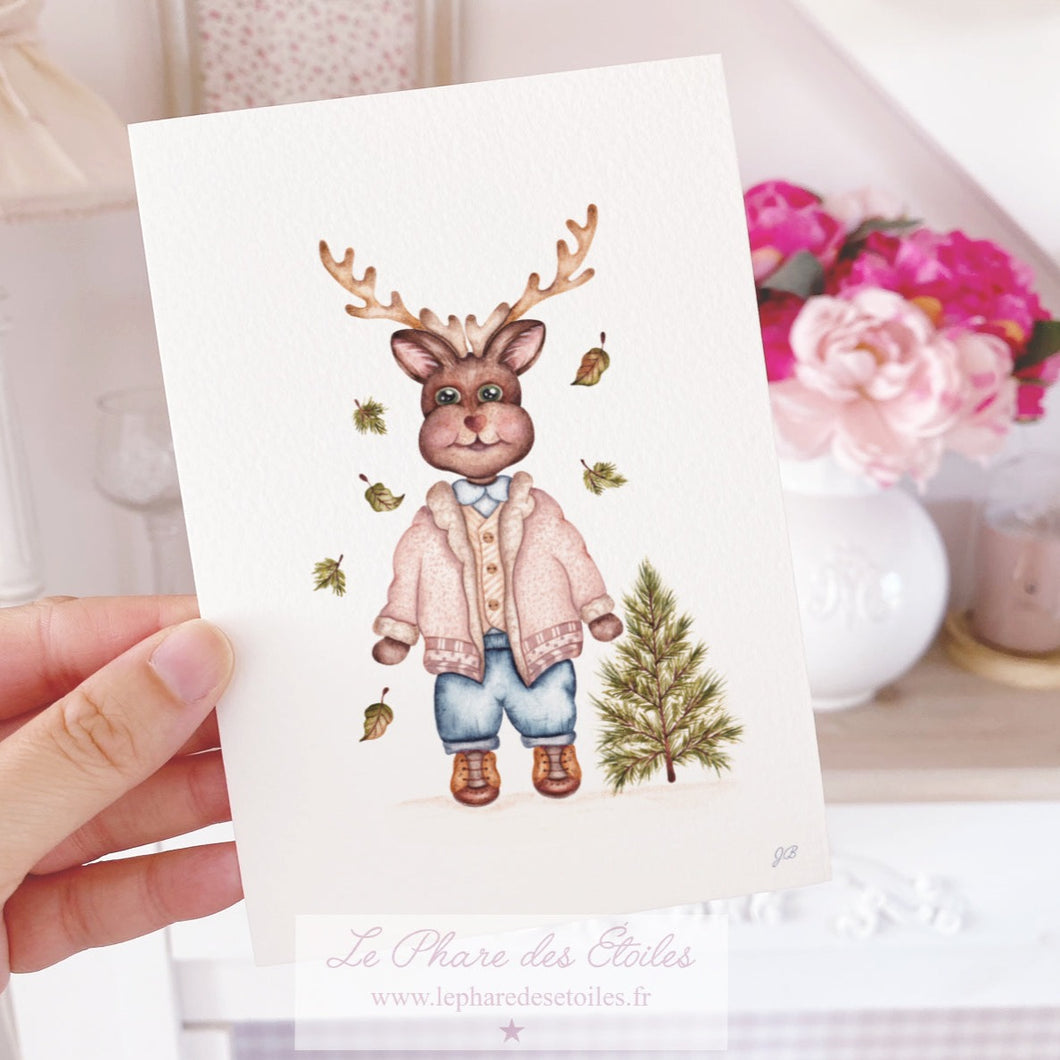 Henri le Wapiti | Carte Illustrée