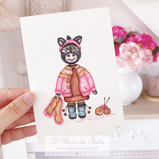 Florentine le Zèbre | Carte Illustrée -30%