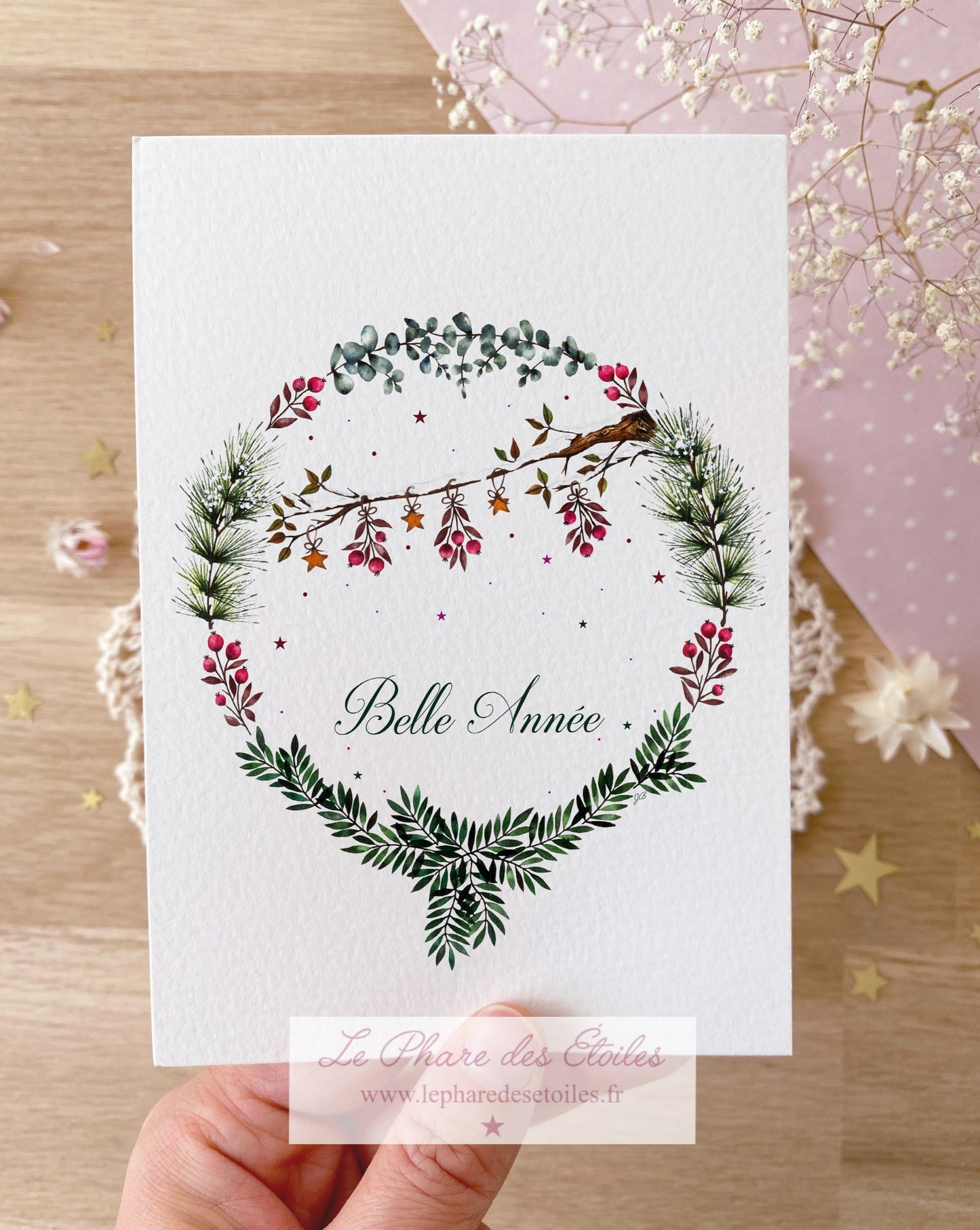 Couronne d'Hiver | Carte de Vœux + Enveloppe