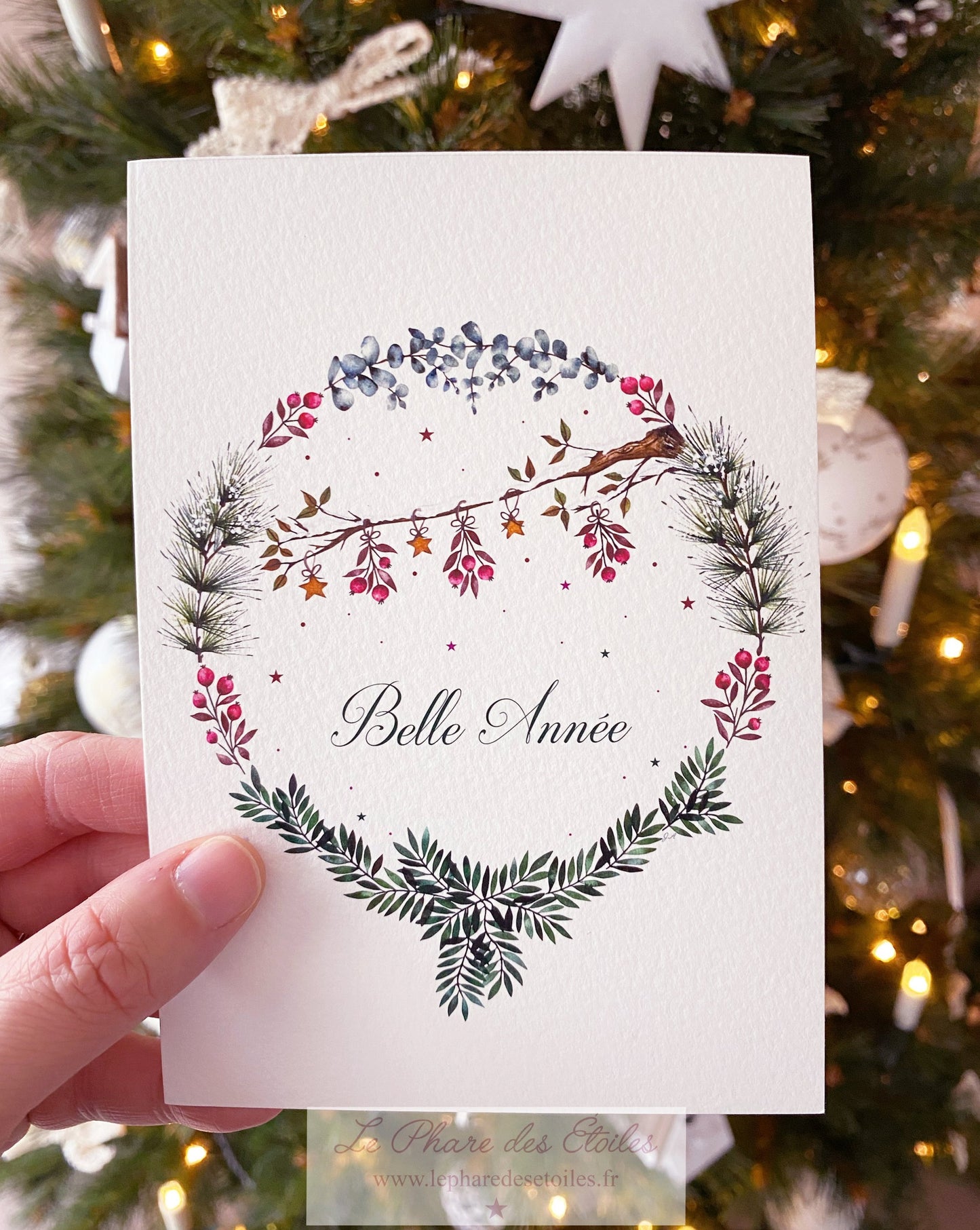 Couronne d'Hiver | Carte de Vœux + Enveloppe