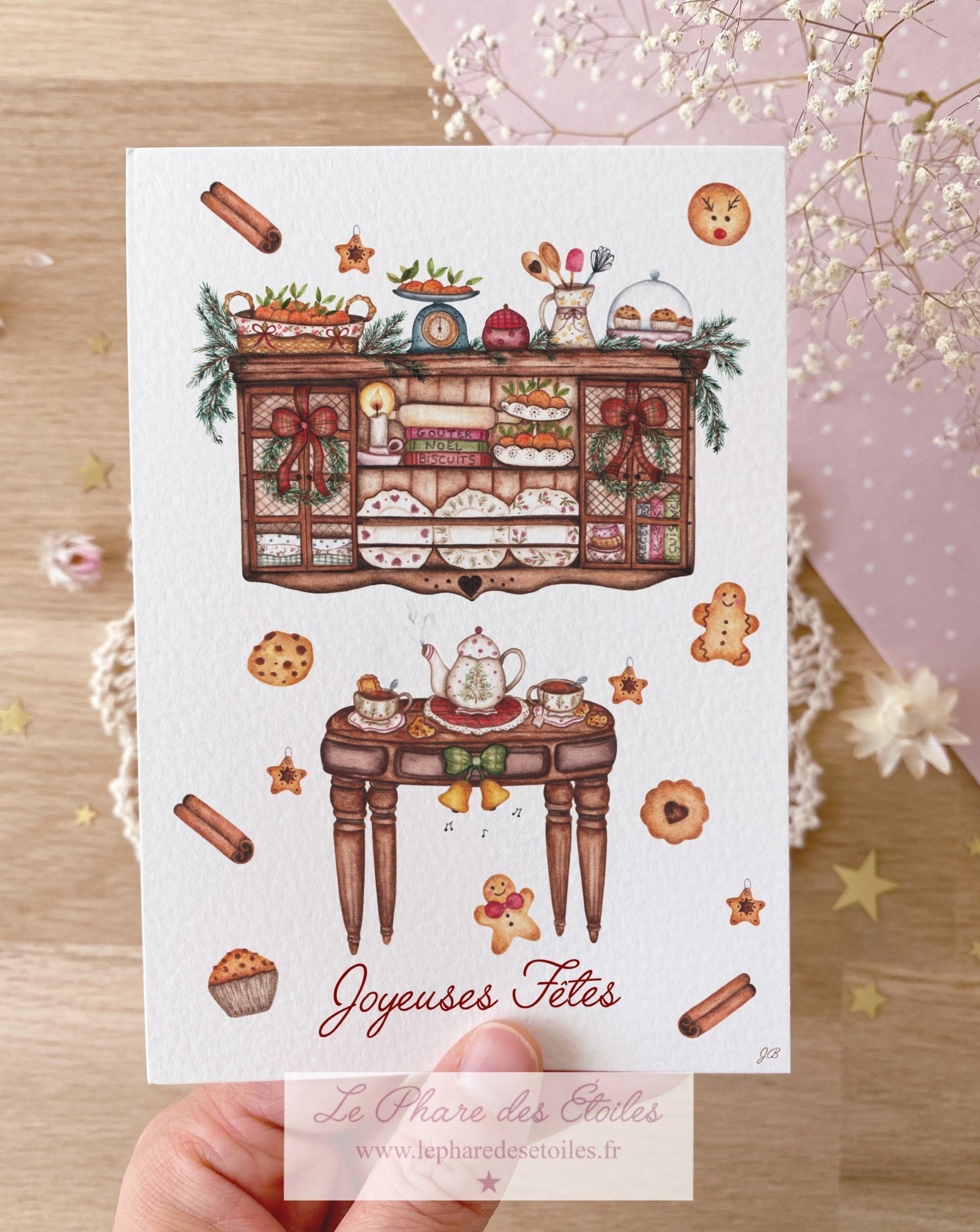Carte de Vœux, goûter de noël www.lepharedesetoiles.fr