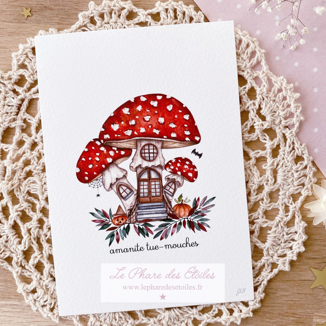 Amanite Tue-Mouches | Carte Illustrée