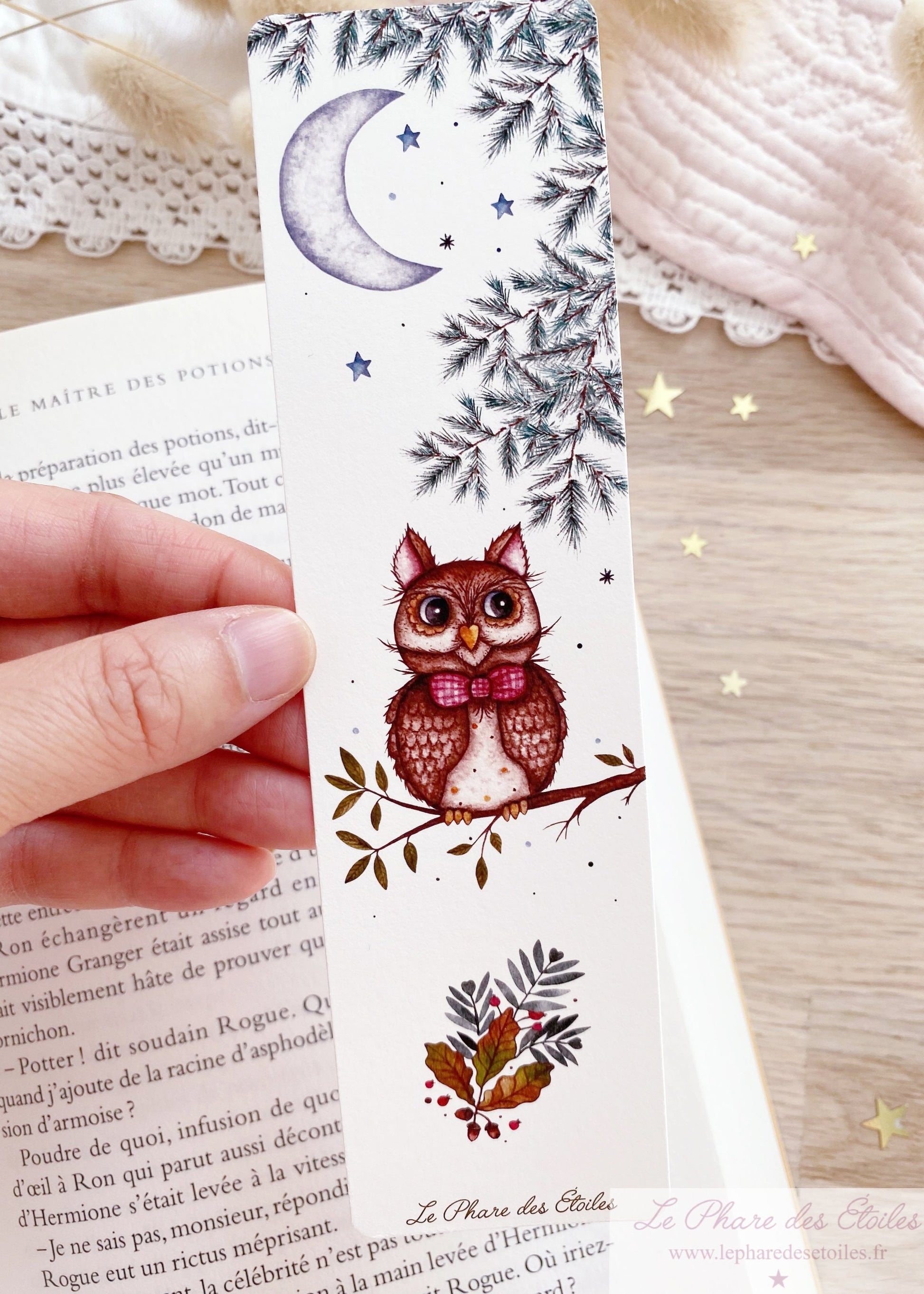 Marque-Pages illustré à l'aquarelle. www.lepharedesetoiles.fr