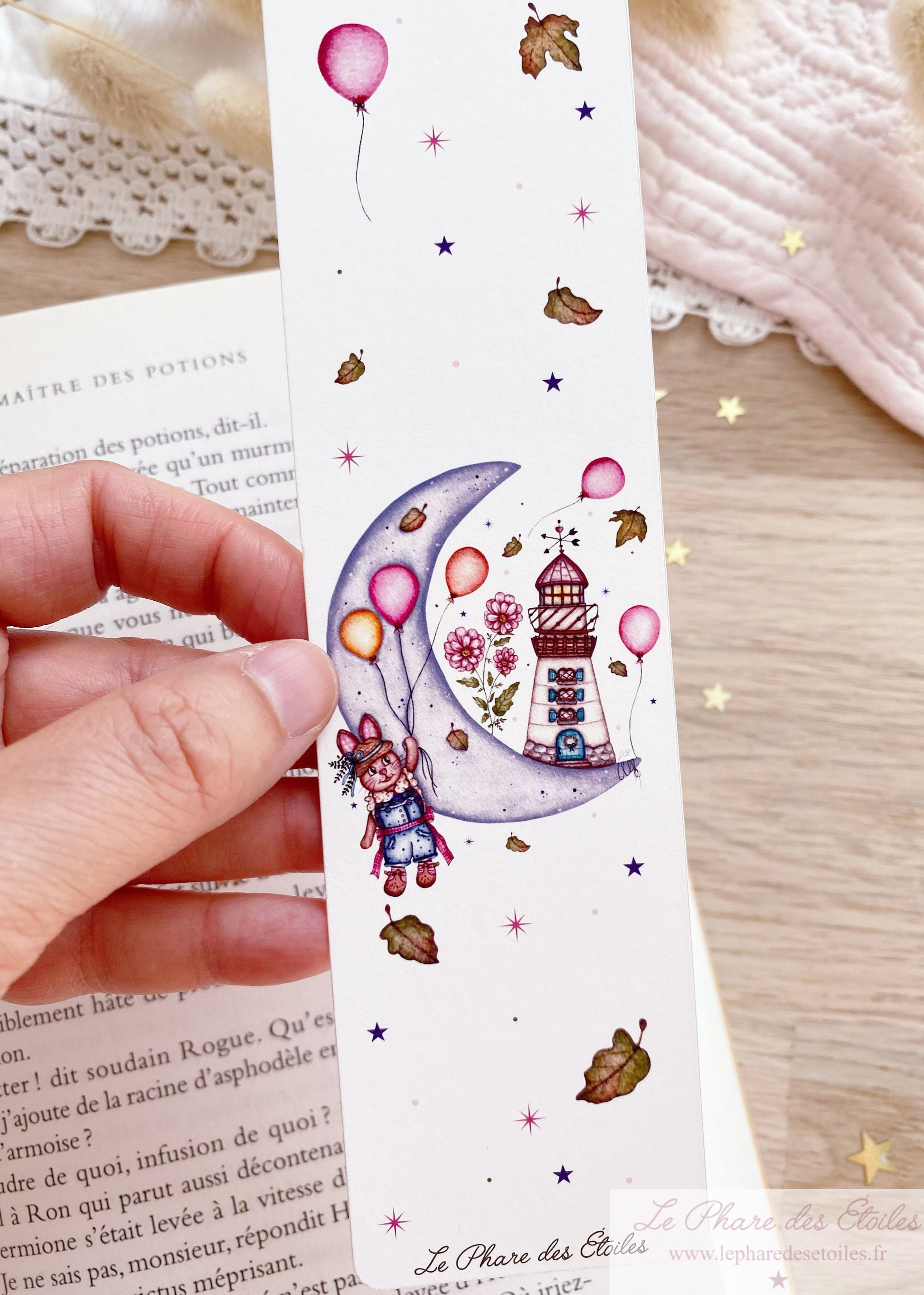 Marque-Pages illustré à l'aquarelle. www.lepharedesetoiles.fr