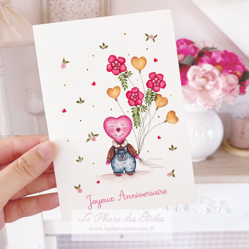 Mon Petit Cœur - Carte Joyeux Anniversaire