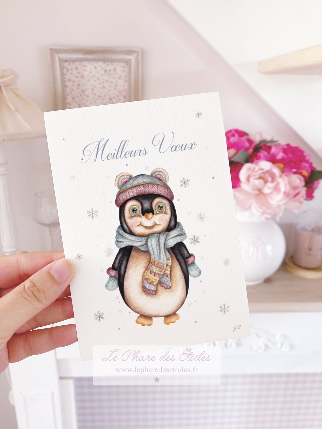 Jojo le Manchot | Carte de Vœux + Enveloppe