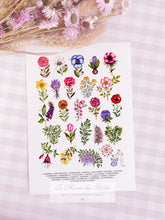 Charger l&#39;image dans la galerie, Affiche illustrée à l&#39;aquarelle sur le thème du printemps, des fleurs et de la botanique. Illustration à encadrer. Décoration intérieure et chambre pour enfants.
