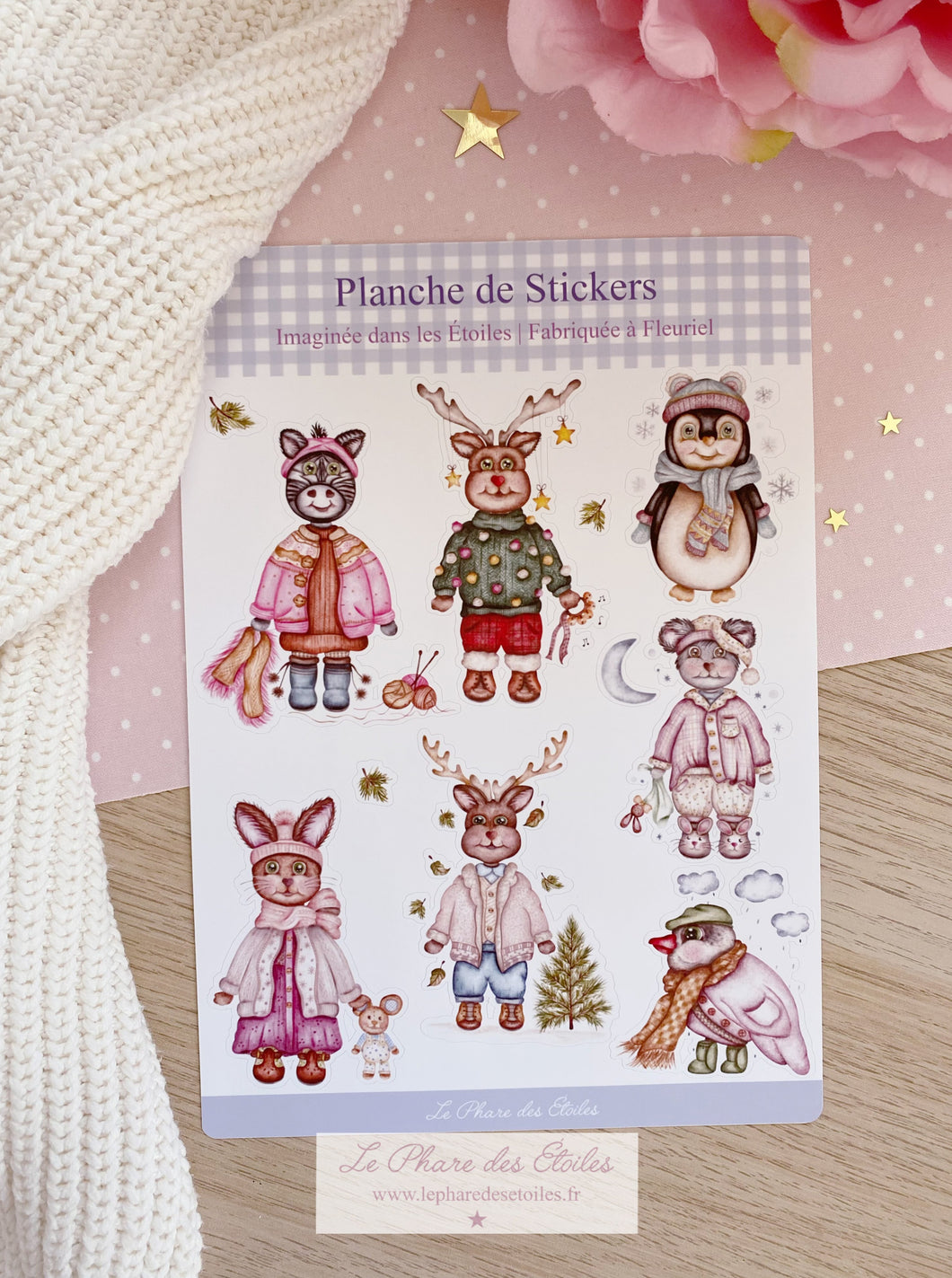 planche de stickers papeterie www.lepharedeseto