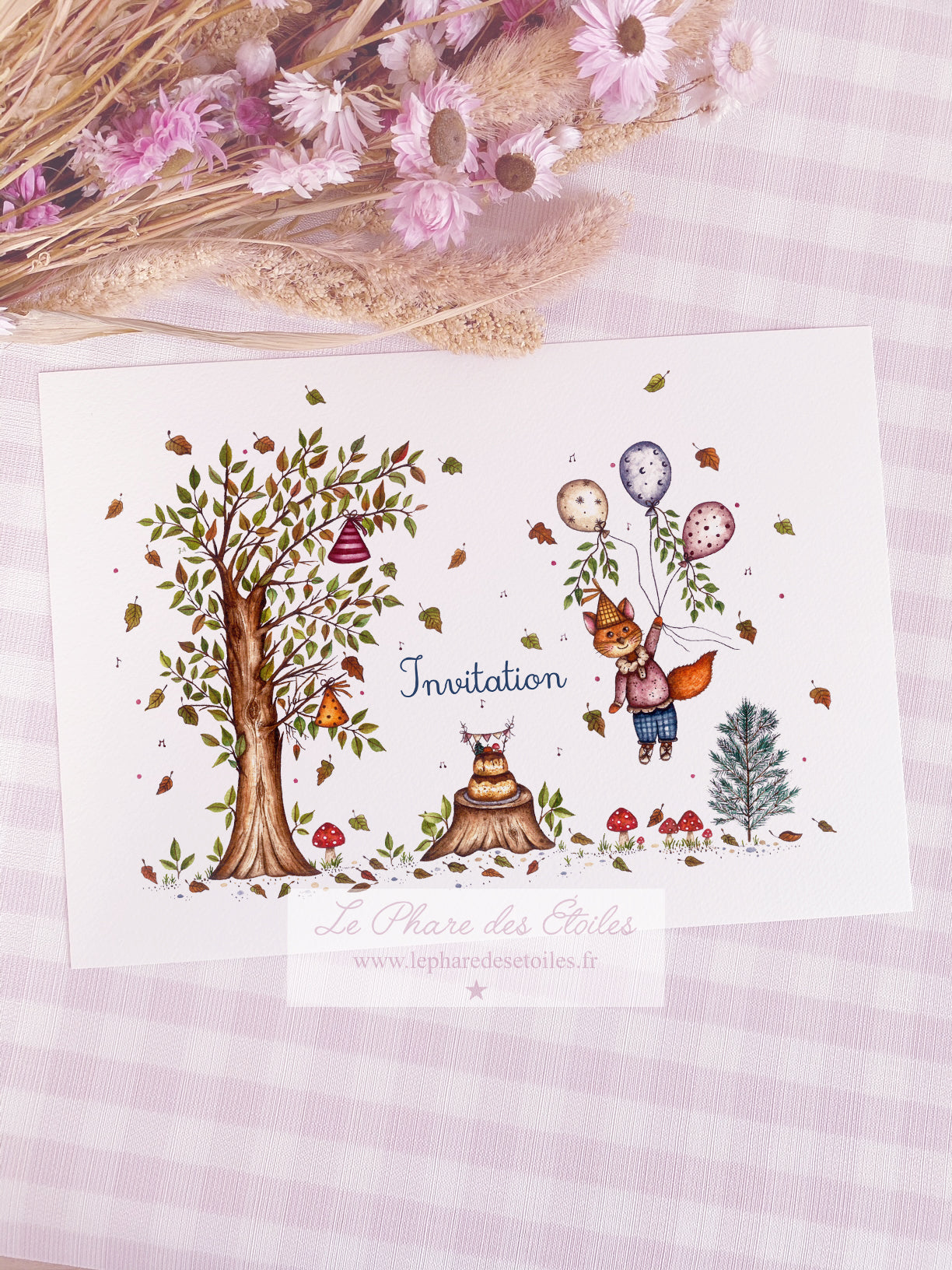 Lot de 6 cartes "Invitation" | La Fête de la Forêt