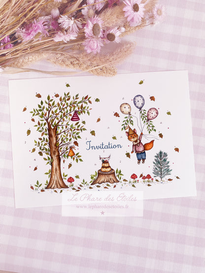Lot de 6 cartes "Invitation" | La Fête de la Forêt